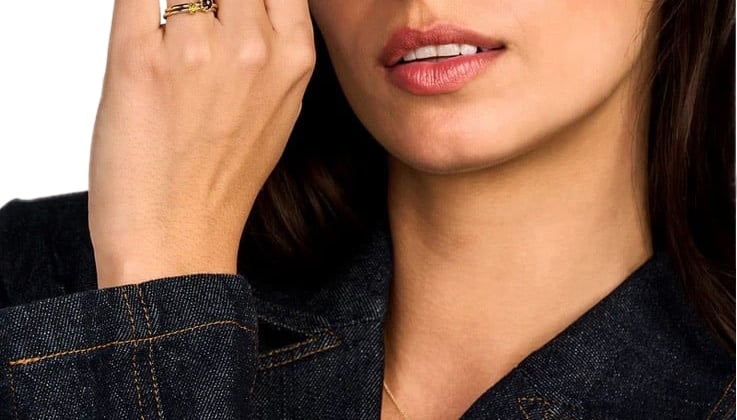 Blush Blush Ring 1227YSQ/54 14k Geelgoud met Smokey Quartz Maat 54 Goud