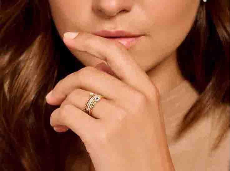 Blush Blush Ring 1231YZI/54 14k Geelgoud met Zirkonia Hart Maat 54 Goud