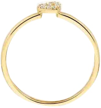 Blush Blush Ring 1231YZI/54 14k Geelgoud met Zirkonia Hart Maat 54 Goud