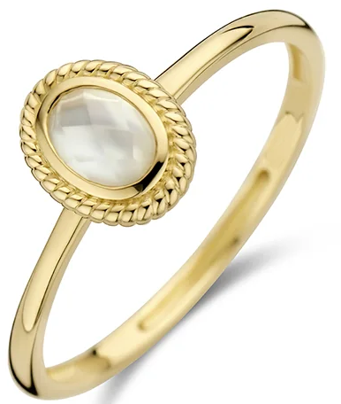 Blush Blush Ring 1239YMQ/54 14k Geelgoud Mother Of Pearl Maat 54 Goud