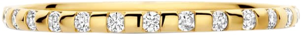 Blush Blush Ring 1268YZI/54 14k Geelgoud met Zirkonia Maat 54 Goud