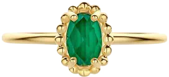 Blush Blush Ring 1272YMA/54 14k Geelgoud met Malachiet Maat 54 Goud