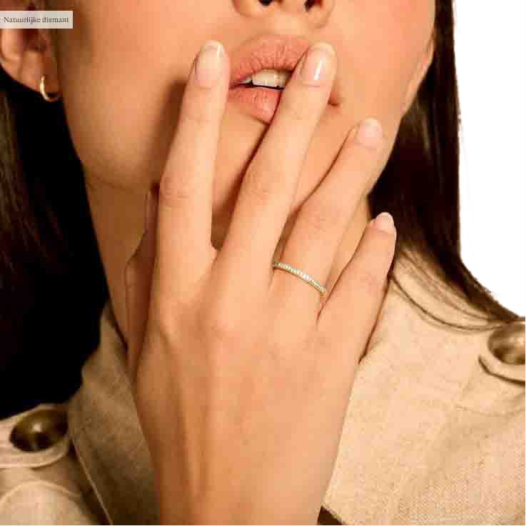 Blush Blush Ring 1607BDI/54 14k Geelgoud met Diamant Maat 54 Goud