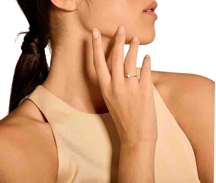 Blush 1611BDI/54 Ring 14 krt goud met diamant maat 54 Goud