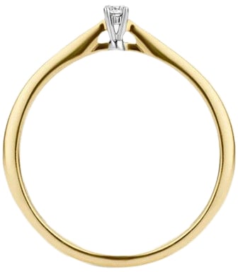 Blush 1620BDI/54 Ring 14 krt geelgoud met diamant maat 54 Goud