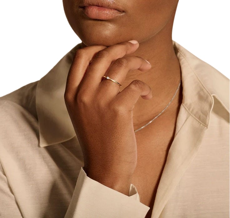 Blush 1620BDI/54 Ring 14 krt geelgoud met diamant maat 54 Goud