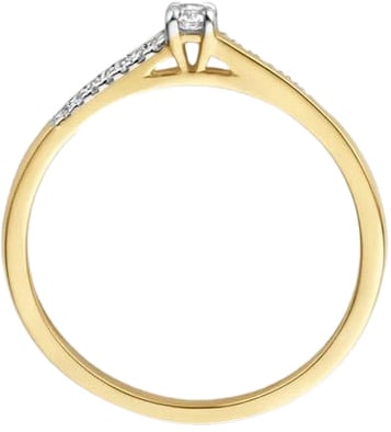 Blush Blush Ring 1639YDI/54 14k Geelgoud 0,10crt G SI Briljant geslepen Diamant Maat 54 Goud