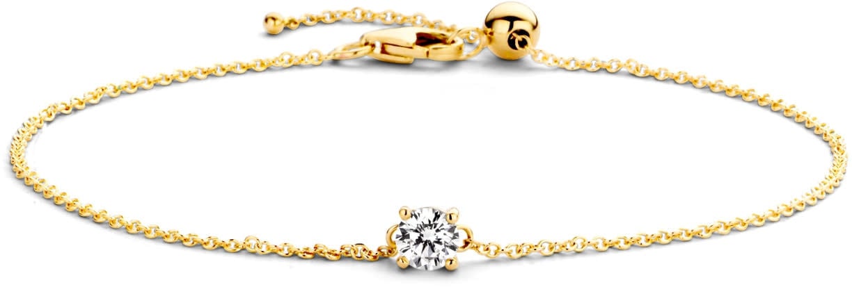 Blush Blush Armband 2166YZI 14k Geelgoud met Briljant geslepen Zirkonia 18cm Goud