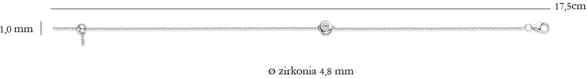 Blush 2167WZI Armband 14 krt witgoud met zirkonia Zilver