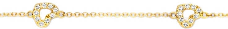 Blush Blush Armband 2211YZI 14k Geelgoud met Zirkonia Hartjes Goud