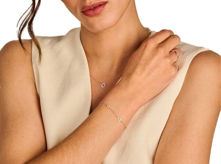 Blush Blush Armband 2211YZI 14k Geelgoud met Zirkonia Hartjes Goud