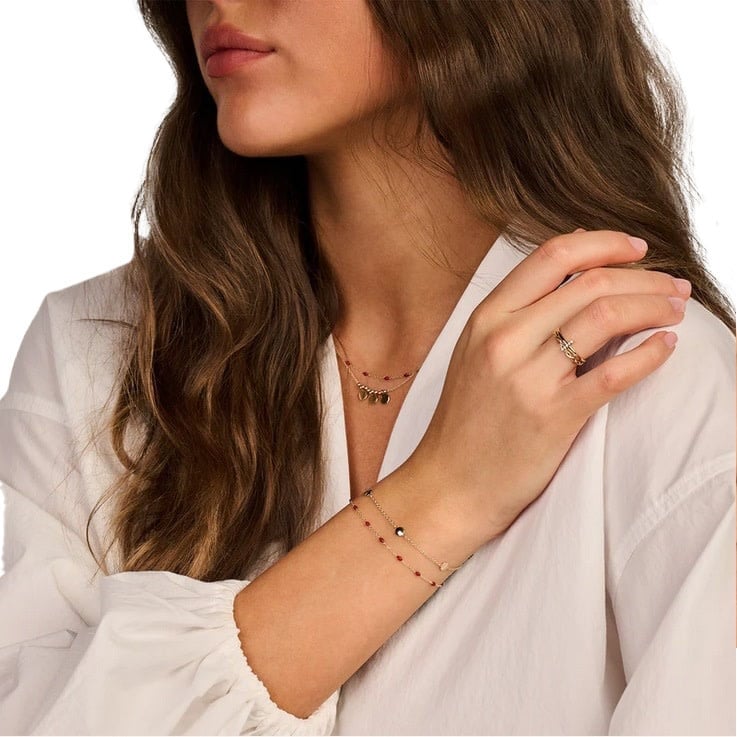 Blush Blush Armband 2222YGO 14k Geelgoud met Rondjes 18,5cm Goud