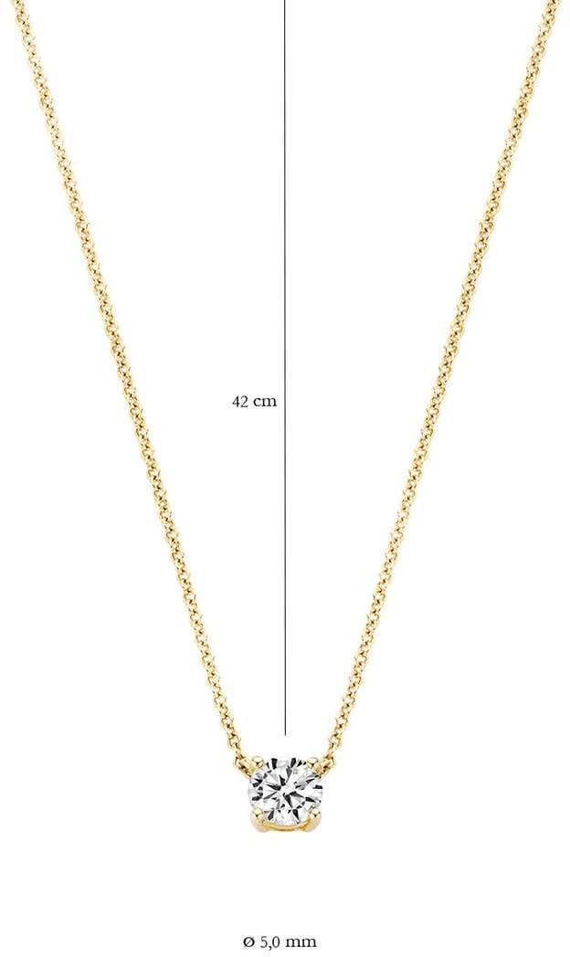 Blush 3049YZI Ketting 14 krt geelgoud met zirkonia Goud