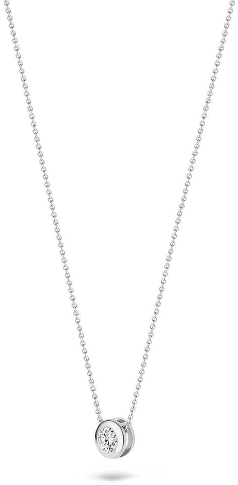 Blush 3052WZ Ketting 14 krt witgoud met zirkonia Zilver