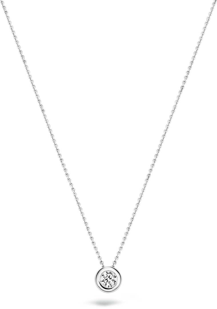 Blush 3052WZ Ketting 14 krt witgoud met zirkonia Zilver