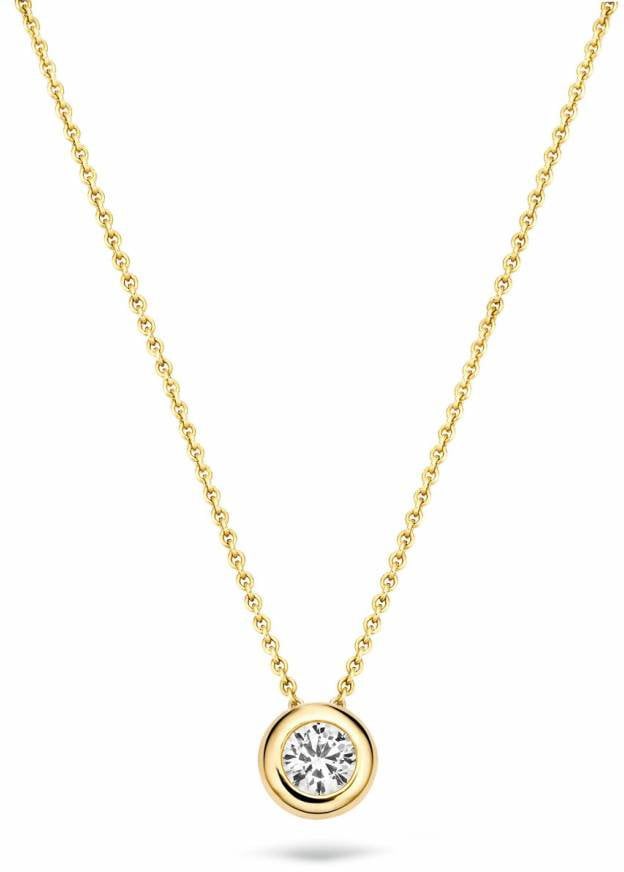 Blush 3052YZI Ketting 14 krt geelgoud met zirkonia Goud