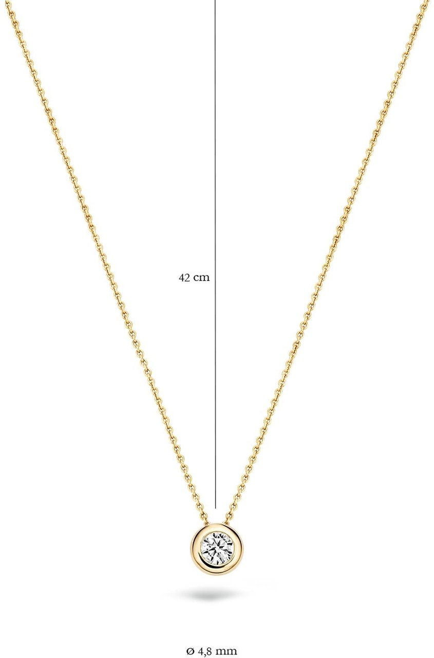 Blush 3052YZI Ketting 14 krt geelgoud met zirkonia Goud