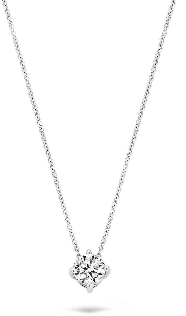 Blush 3057WZI Ketting 14 krt witgoud met zirkonia Zilver