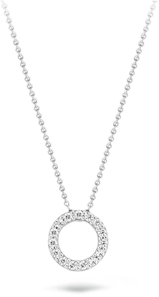 Blush 3065WZI Ketting 14 krt witgoud met zirkonia Zilver