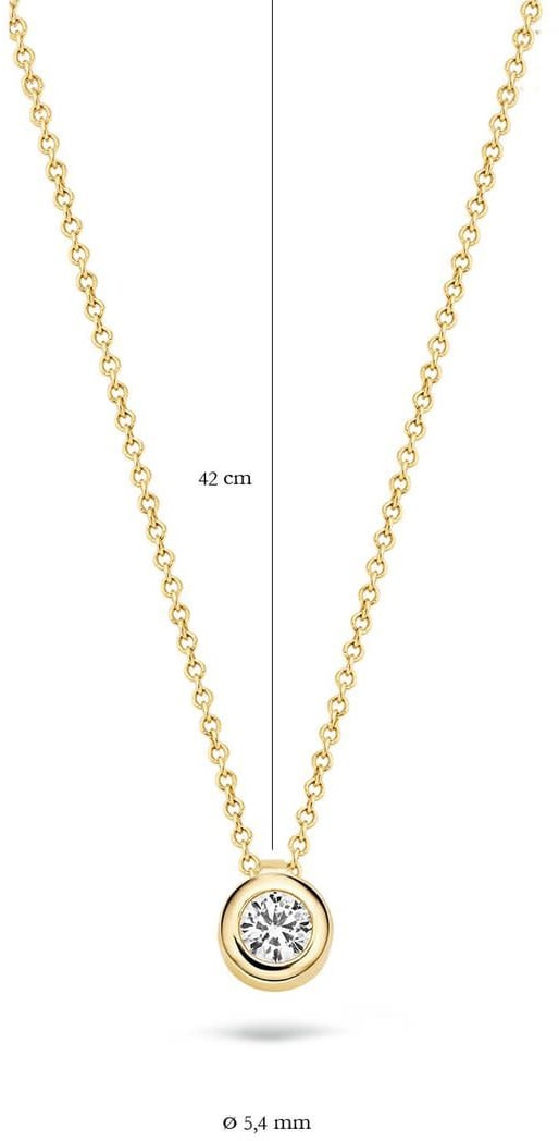 Blush 3067YZI Ketting 14 krt geelgoud met zirkonia Goud