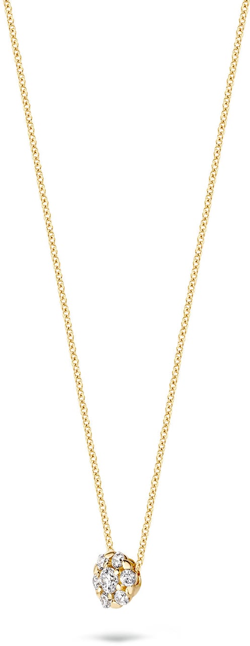 Blush Blush Collier met Hanger 3097YZI 14k Geelgoud met Briljant geslepen Zirkonia 42cm Goud