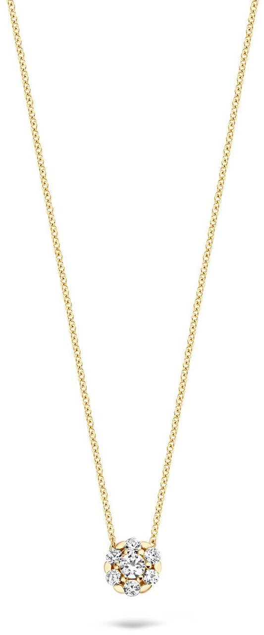 Blush Blush Collier met Hanger 3097YZI 14k Geelgoud met Briljant geslepen Zirkonia 42cm Goud