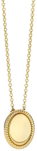 Blush Blush Collier 3123YGO 14 k Geelgoud met Ovale Gladde Hanger 42cm Goud