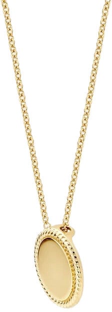 Blush Blush Collier 3123YGO 14 k Geelgoud met Ovale Gladde Hanger 42cm Goud