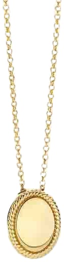 Blush Blush Collier 3123YGO 14 k Geelgoud met Ovale Gladde Hanger 42cm Goud