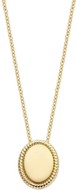 Blush Blush Collier 3123YGO 14 k Geelgoud met Ovale Gladde Hanger 42cm Goud