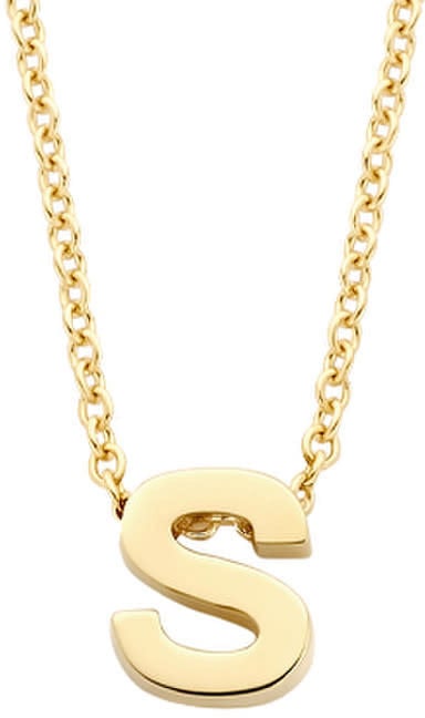 Blush Blush Collier met Hanger 3155YGO_S 14k Geelgoud met de letter S 42cm Goud