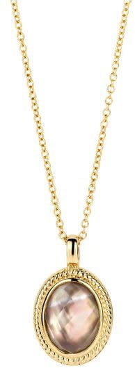 Blush Blush Collier 3169YBQ 14K Geelgoud met Zwarte Parelmoer Bergkristal Goud