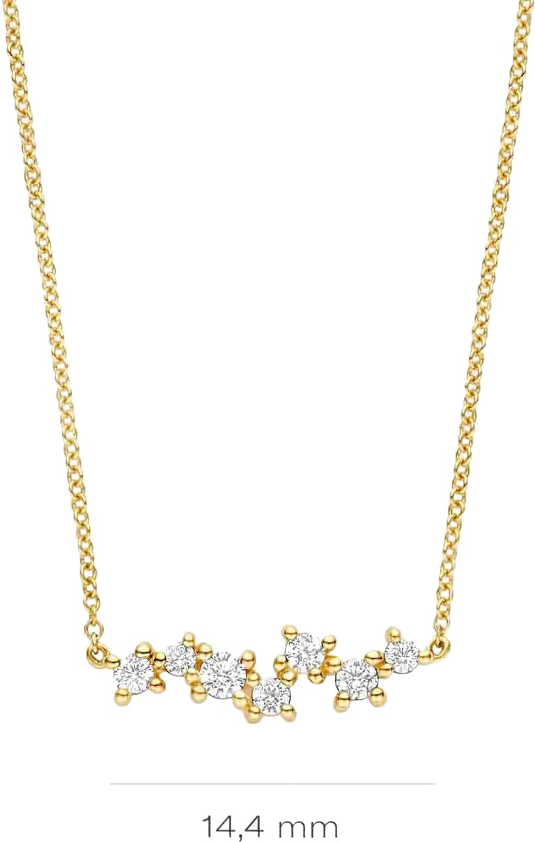 Blush Blush Collier 3191YZI 14k Geelgoud met Zirkonia's Goud