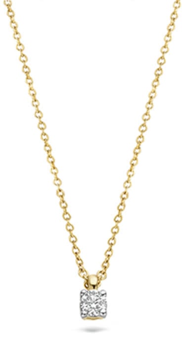 Blush Blush Collier met Hanger 3610YDI 14k Geelgoud 0,05crt G SI Briljant geslepen Diamant 42cm Goud