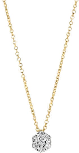 Blush Blush Collier 3616BDI 14k Geelgoud met 0,09crt H SI Brijant geslepen Diamant 42cm Goud