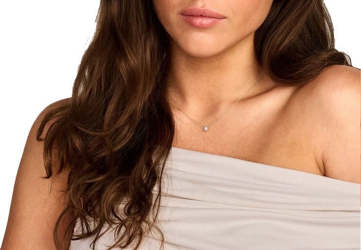 Blush Blush Collier 3616BDI 14k Geelgoud met 0,09crt H SI Brijant geslepen Diamant 42cm Goud
