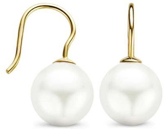 Blush Blush Oorbellen 7049YPW 14k Geelgoud met Parel Hollandse Haak Goud