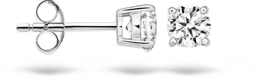 Blush 7127WZI Oorbellen 14 krt witgoud met zirkonia Zilver