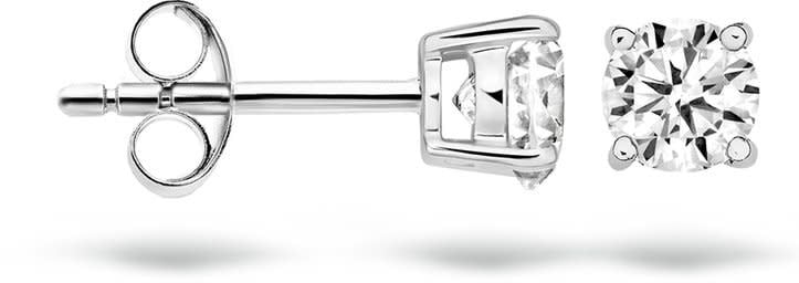Blush 7127WZI Oorbellen 14 krt witgoud met zirkonia Zilver