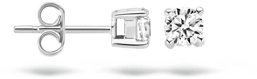 Blush 7128WZI Oorbellen 14 krt witgoud met zirkonia Zilver