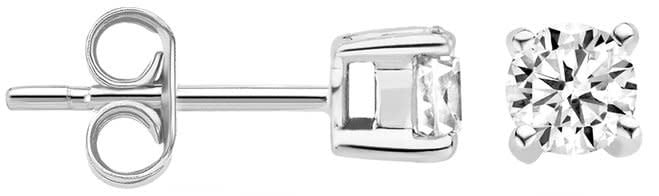 Blush 7128WZI Oorbellen 14 krt witgoud met zirkonia Zilver