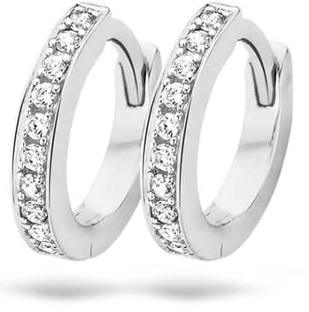 Blush 7129WZI Oorbellen 14 krt witgoud met zirkonia Zilver