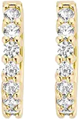 Blush Blush Oorbellen 7134YZI 14k Geelgoud met Zirkonia 1.9mm x 10.8mm Goud