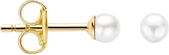 Blush Blush Oorbellen 7137YPW 14k Geelgoud Oorstekers met Zoetwater Parel 3.3mm Goud