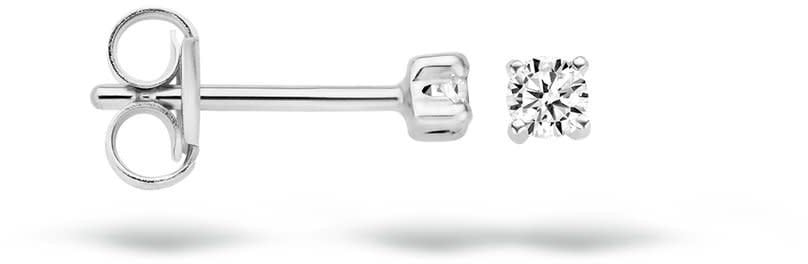 Blush 7138WZI Oorbellen 14 krt witgoud met zirkonia Zilver