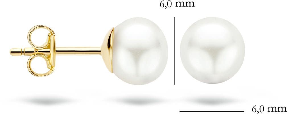Blush 7150YPW Oorbellen 14 krt geelgoud met Zoetwater parel Wit