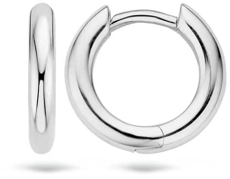 Blush 7165WGO Oorbellen creool 14 Krt witgoud Zilver