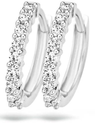 Blush 7166WZI Oorbellen 14 krt witgoud met zirkonia Zilver