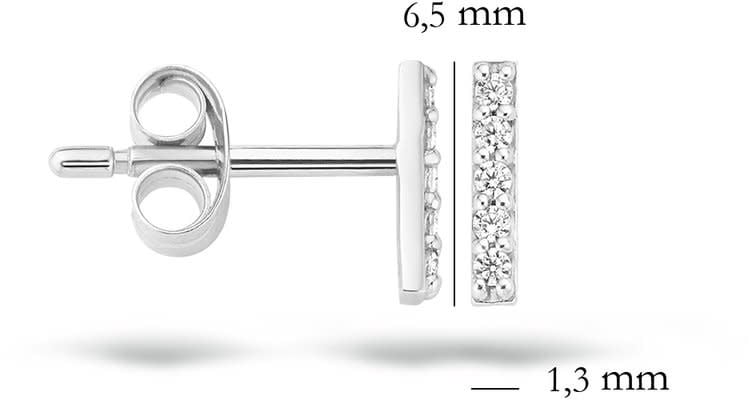 Blush 7196WZI Oorbellen 14 krt witgoud met zirkonia Zilver