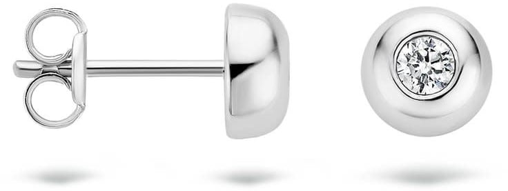 Blush 7207WZI Oorbellen 14 krt witgoud met zirkonia Zilver